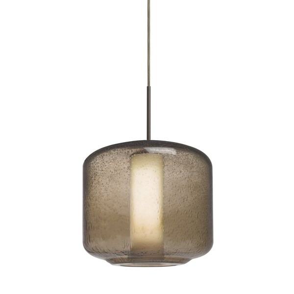 Besa Lighting Niles 10 Cord Pendant, Smoke Bubble/Opal, Bronze, 1x60W Incandescent 1JT-NILES10SO-BR - main